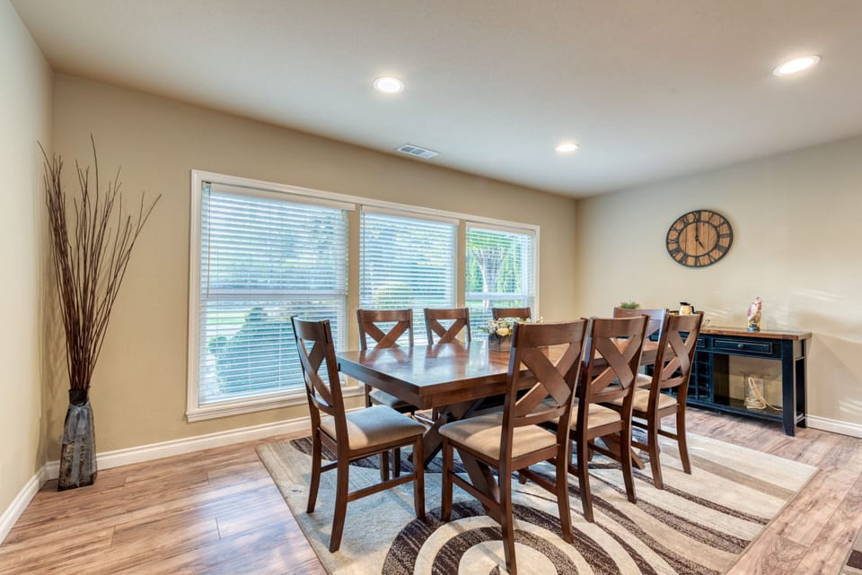 Huge dining table for family meals