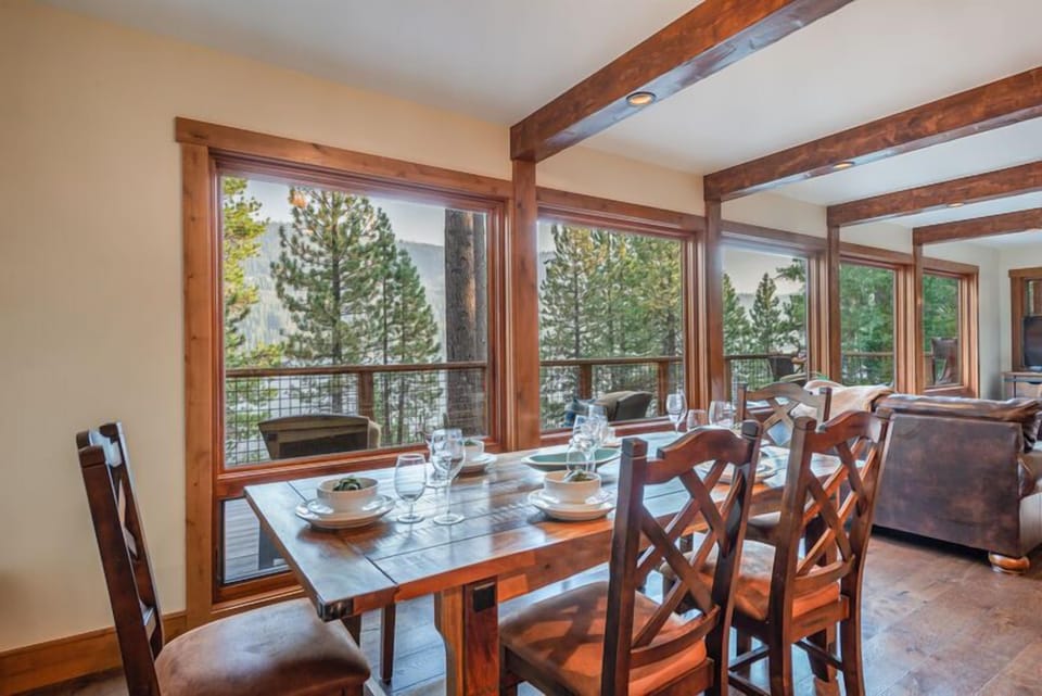 Dining Room Table with Views of Donner Lake