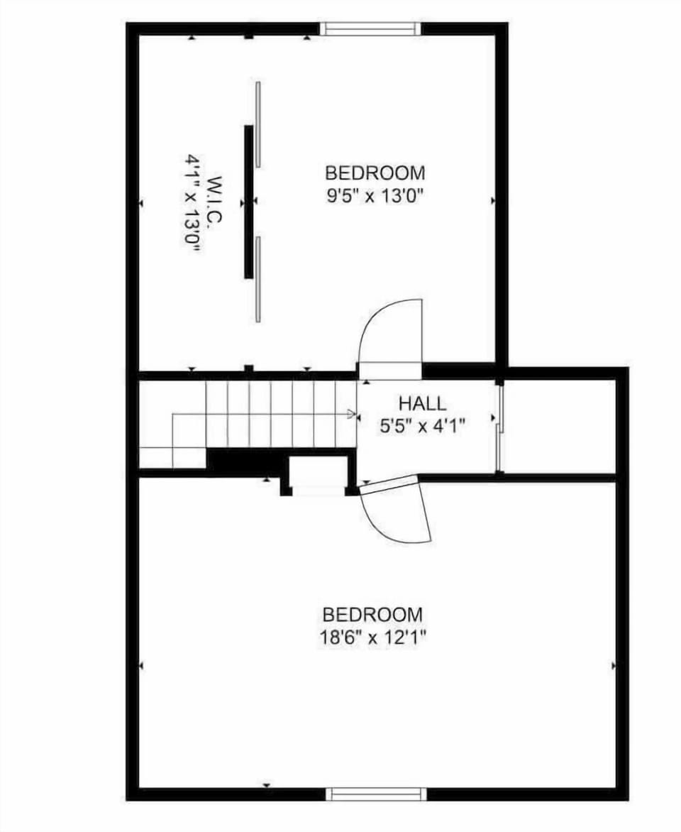 Upstairs floorplan