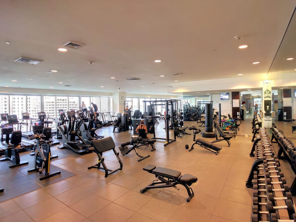 Fully equipped gym included.  