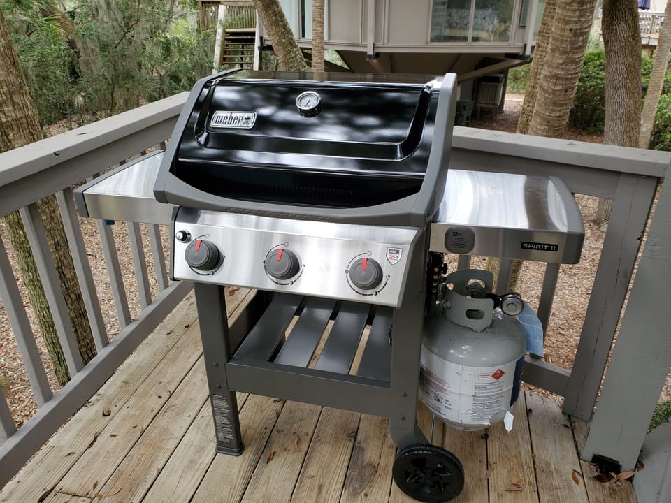 Grill and dine outdoors on your private deck