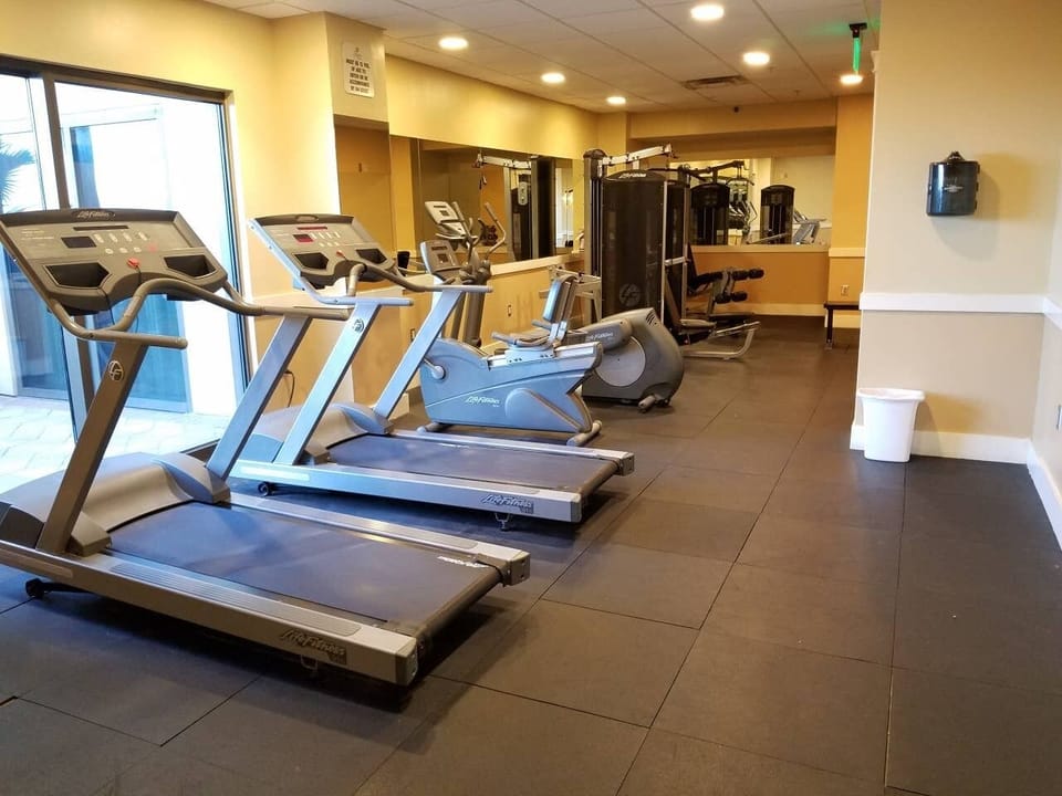 On-site Fitness Center! It can be found on the 4th Floor, on your way to the pool!