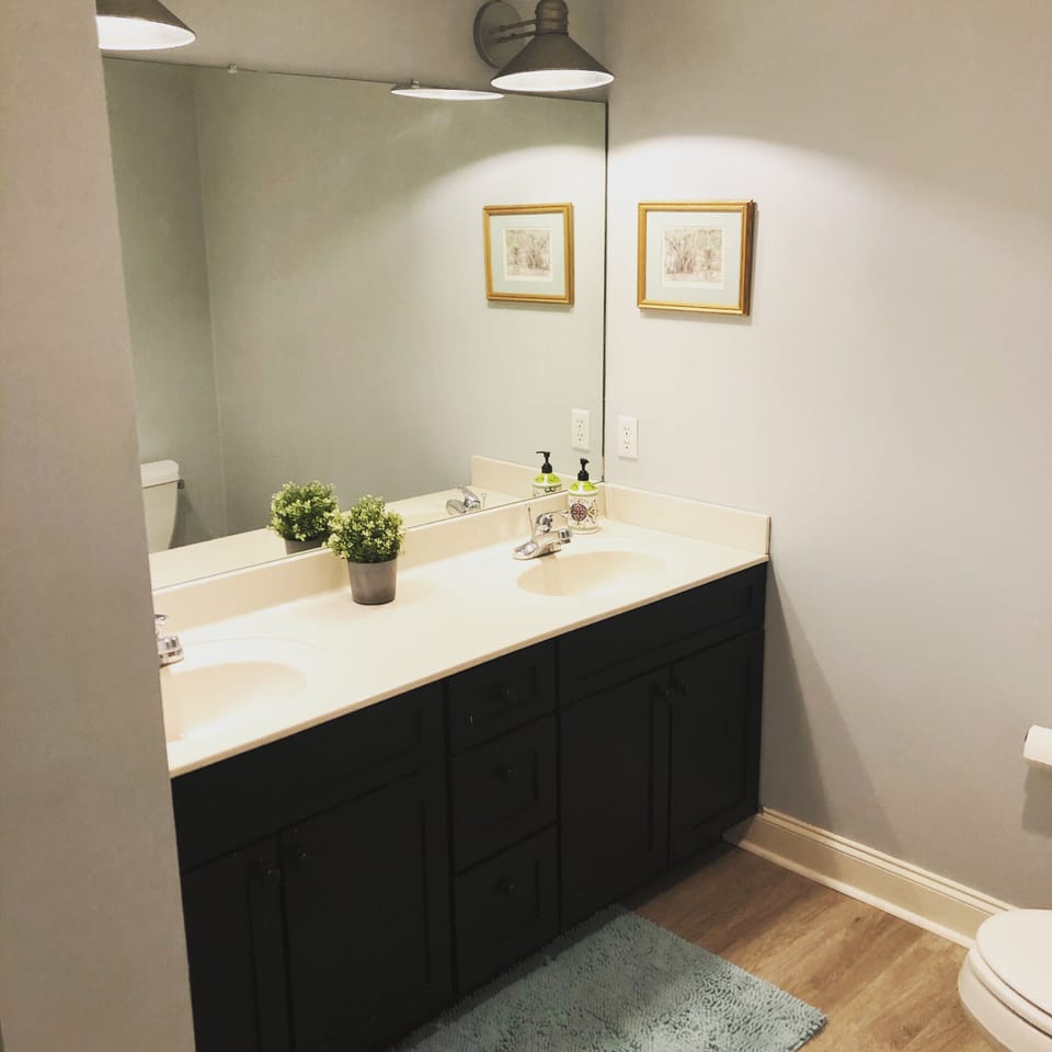 Bathroom Master Bedroom basement 