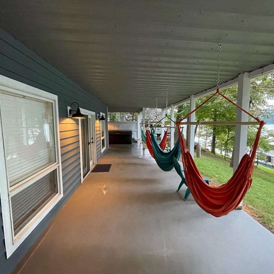 Hammocks to sit and enjoy the view