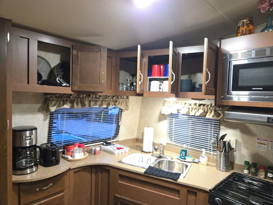 Equipped Kitchen & Coffee Station