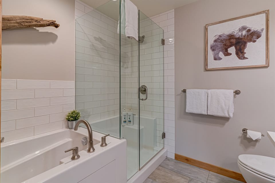 Master Ensuite - deep soaker tub and shower
