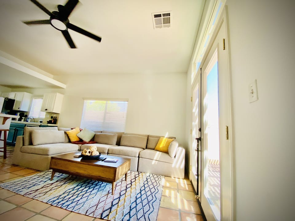 10 foot ceilings large comfy couch great Mountain View’s out French doors