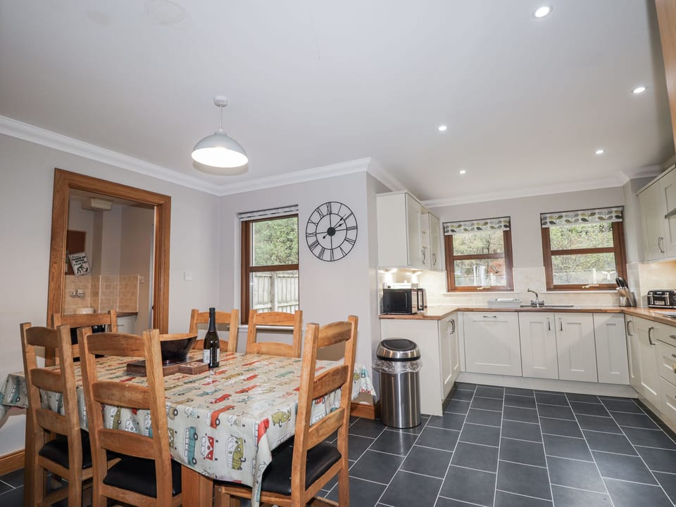 Fridge, dishwasher, electric kettle, toaster
