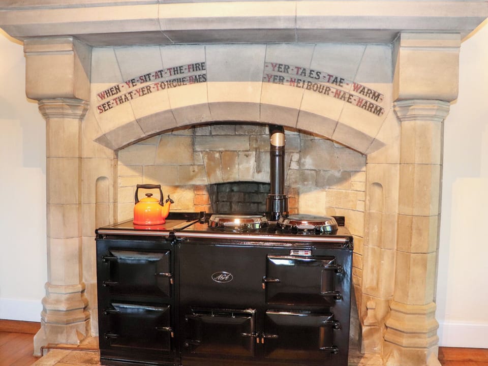 Fridge, dishwasher, cookware/dishes/utensils