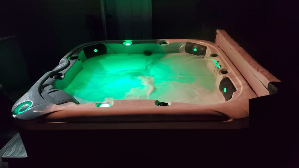 Hot tub with Bluetooth speakers 
