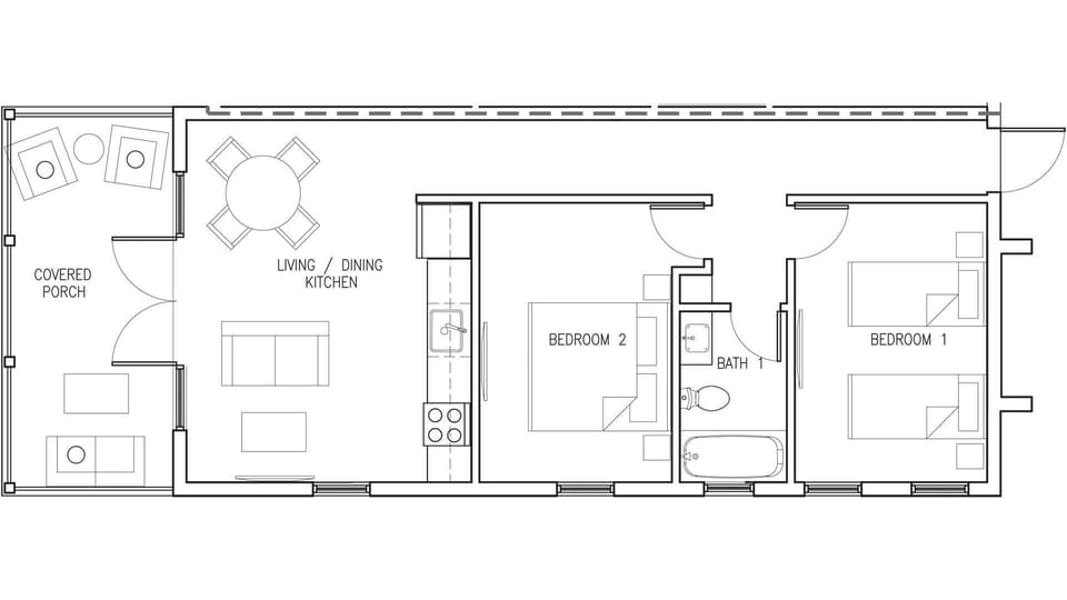 Condo, 1 King Bed (Sunset South) | Floor plan