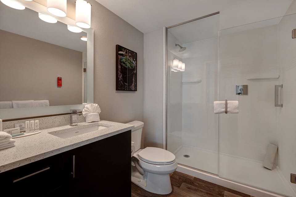 Free toiletries, hair dryer, towels
