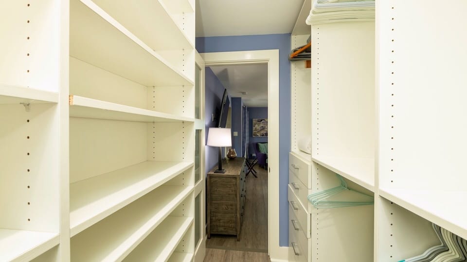 There's a large walk-in closet in the first master suite...