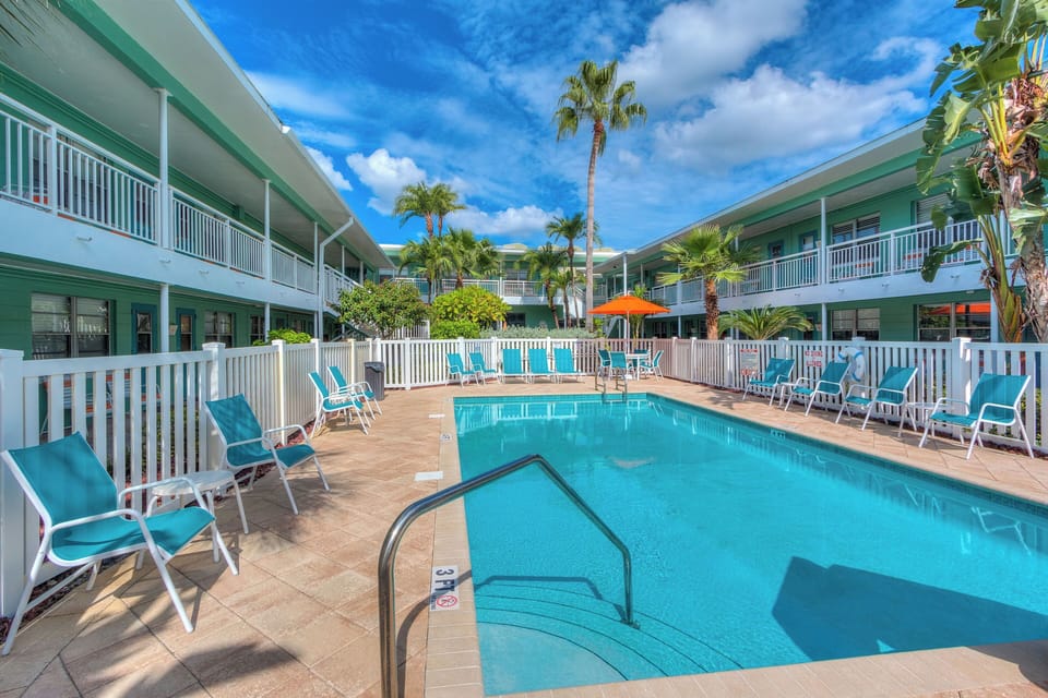 Immerse yourself in the laid-back beachfront resort atmosphere of Tropic Terrace Resort providing a true Old Florida experience with unbeatable Gulf views located right on the Treasure Island boardwalk.