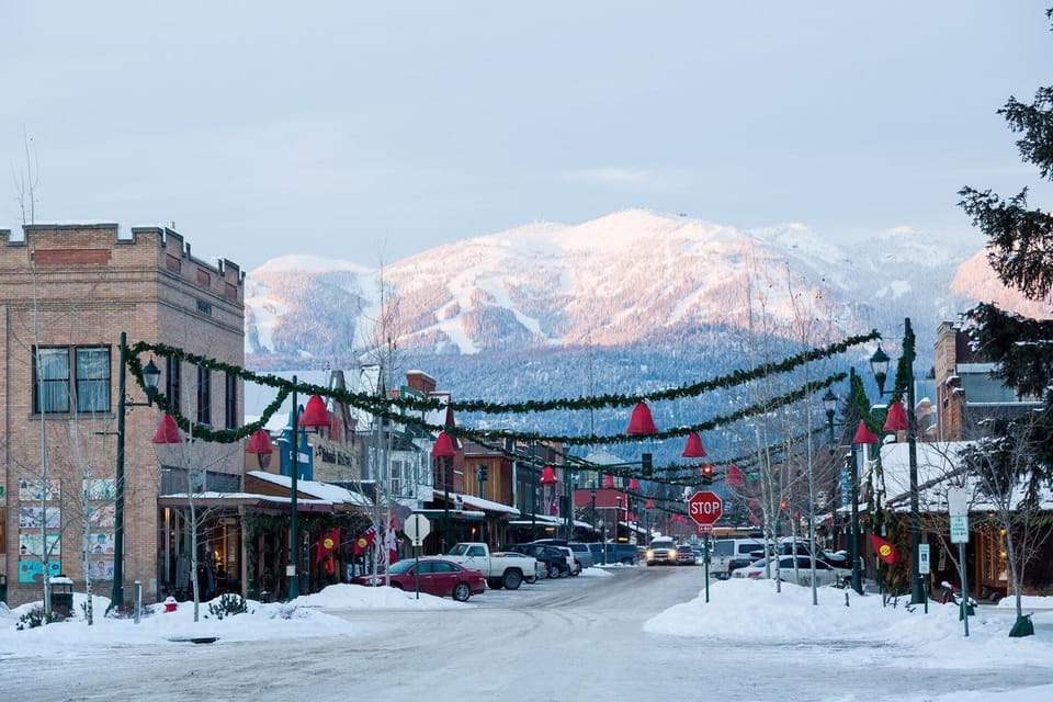 Downtown Whitefish during Winter