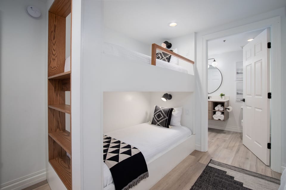 Guest Bedroom with King Bed and Twin over Twin Bunk Bed