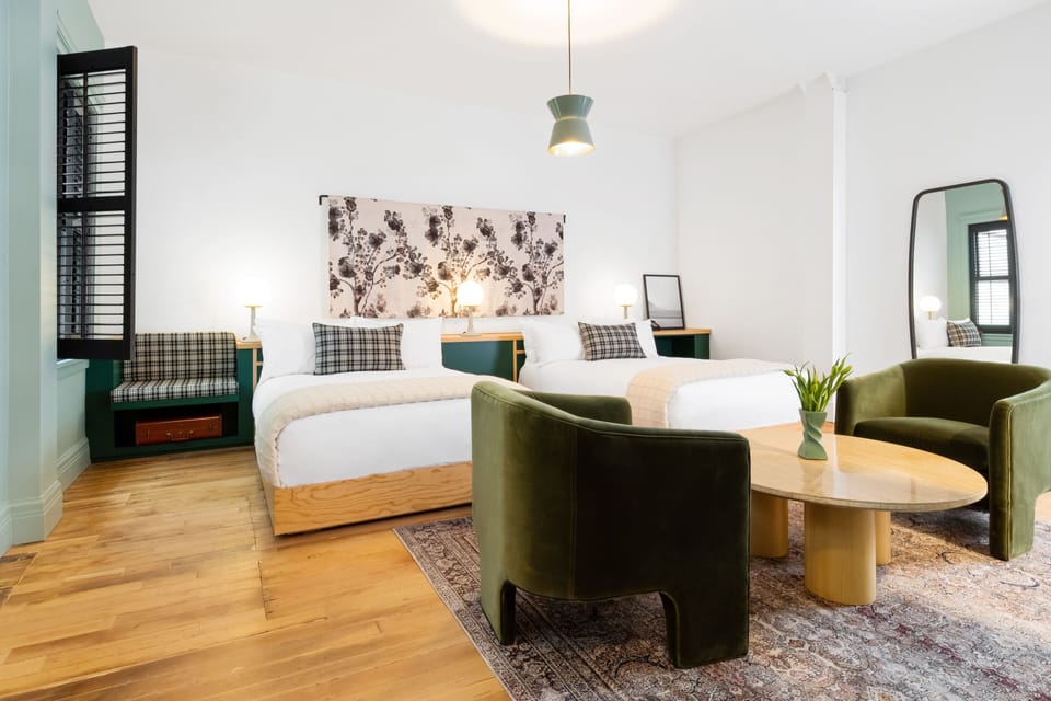 Standard Room, 2 Double Beds | Frette Italian sheets, premium bedding, in-room safe