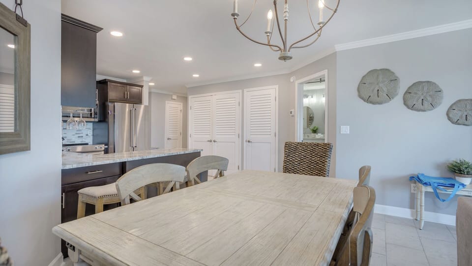 Perfect for lingering breakfasts, family dinners, or sharing stories after a day at the beach.