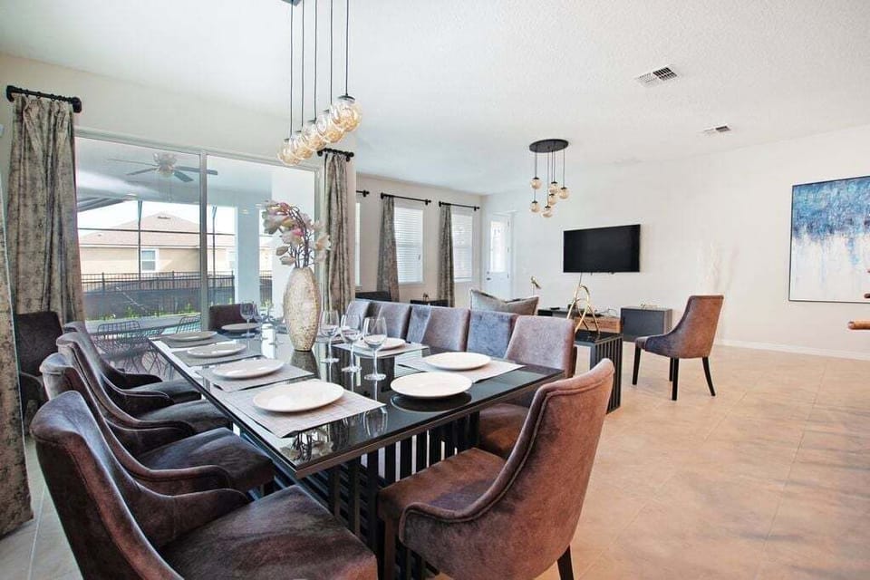 View 2 of beautiful dining table seating 10
