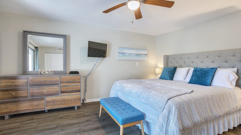 Thoughtful furnishings and ample storage make this space ideal for both short visits and extended stays.