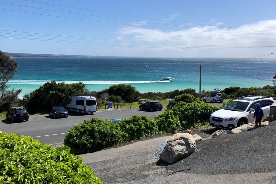 From the deck looking up the Bay of Fires