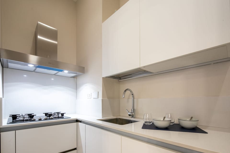 Luxury Apartment | Private kitchen | Fridge, oven, stovetop, dishwasher