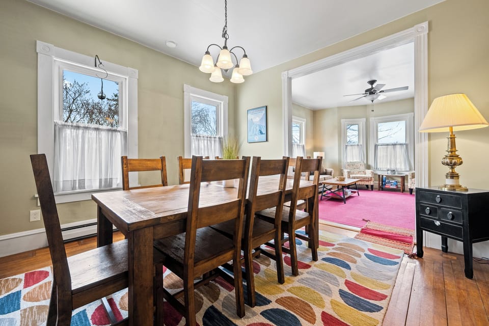 Dining area with seating for 8