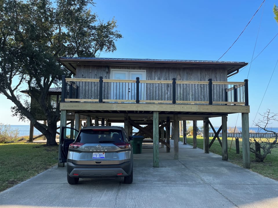 Deck facing the canal.
