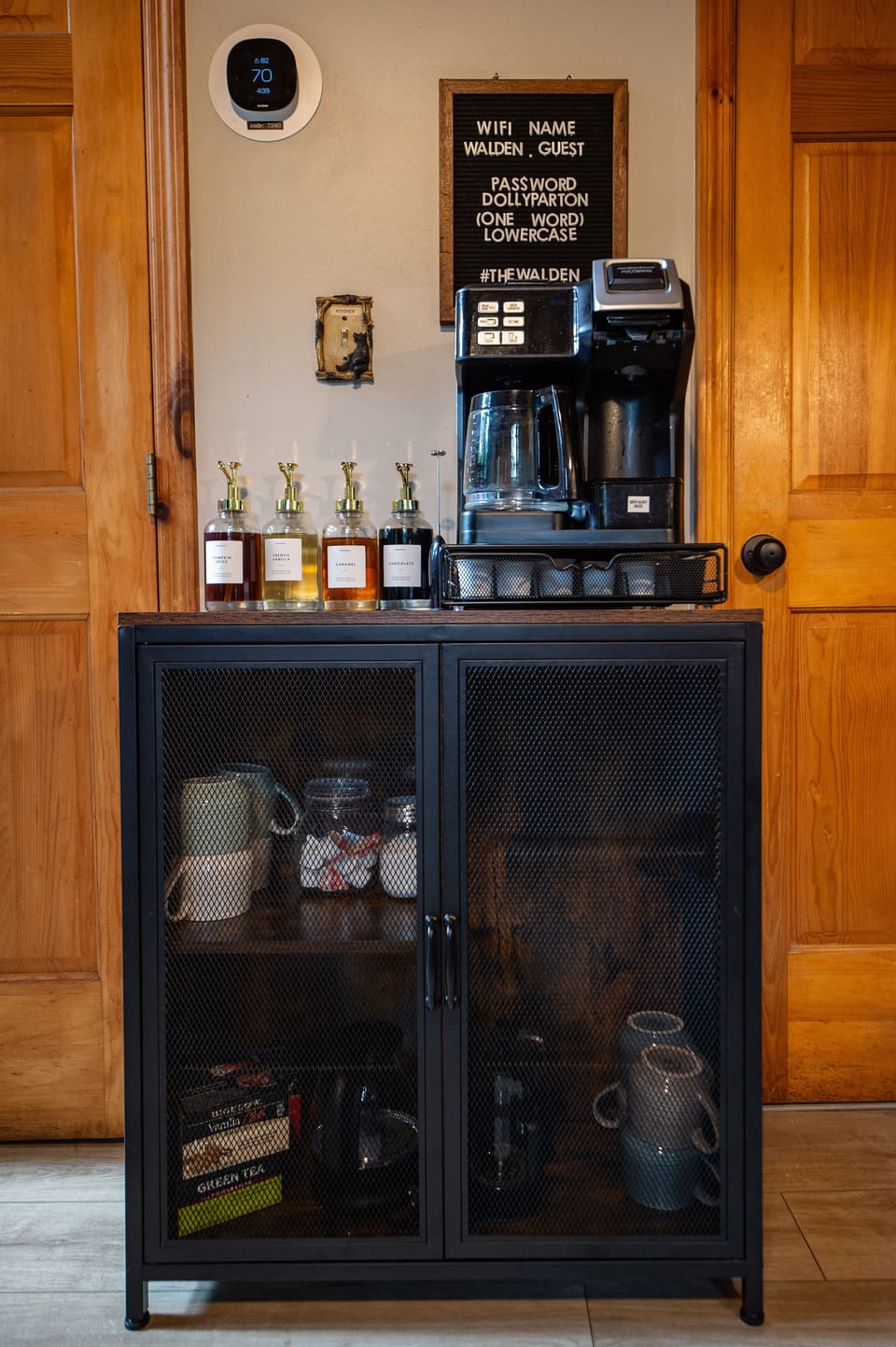 Fully stocked coffee bar! 