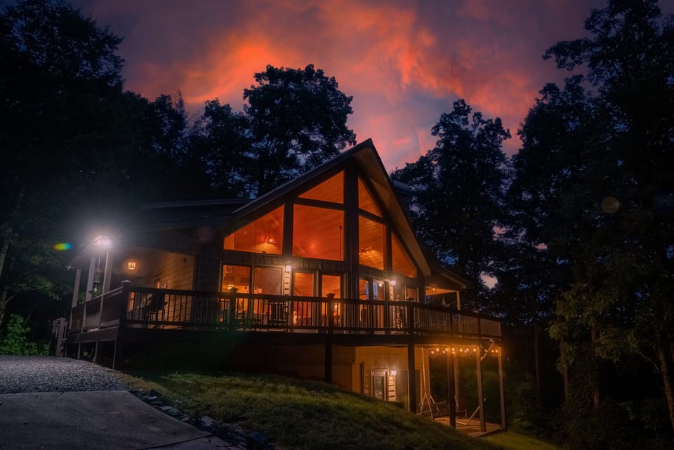 Sunsets in the mountains 