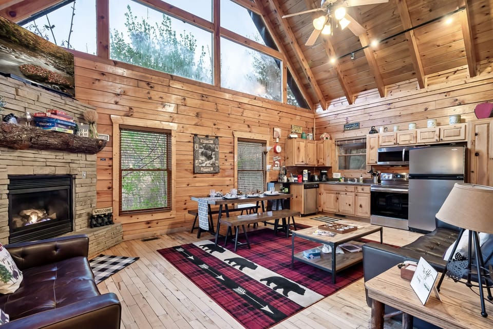 Buddy's main level -open concept living and dining area