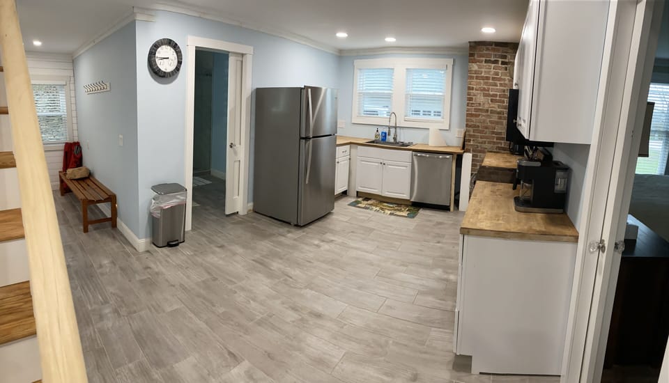 Full kitchen with coffee maker for a pot or keurig. Coffee provided