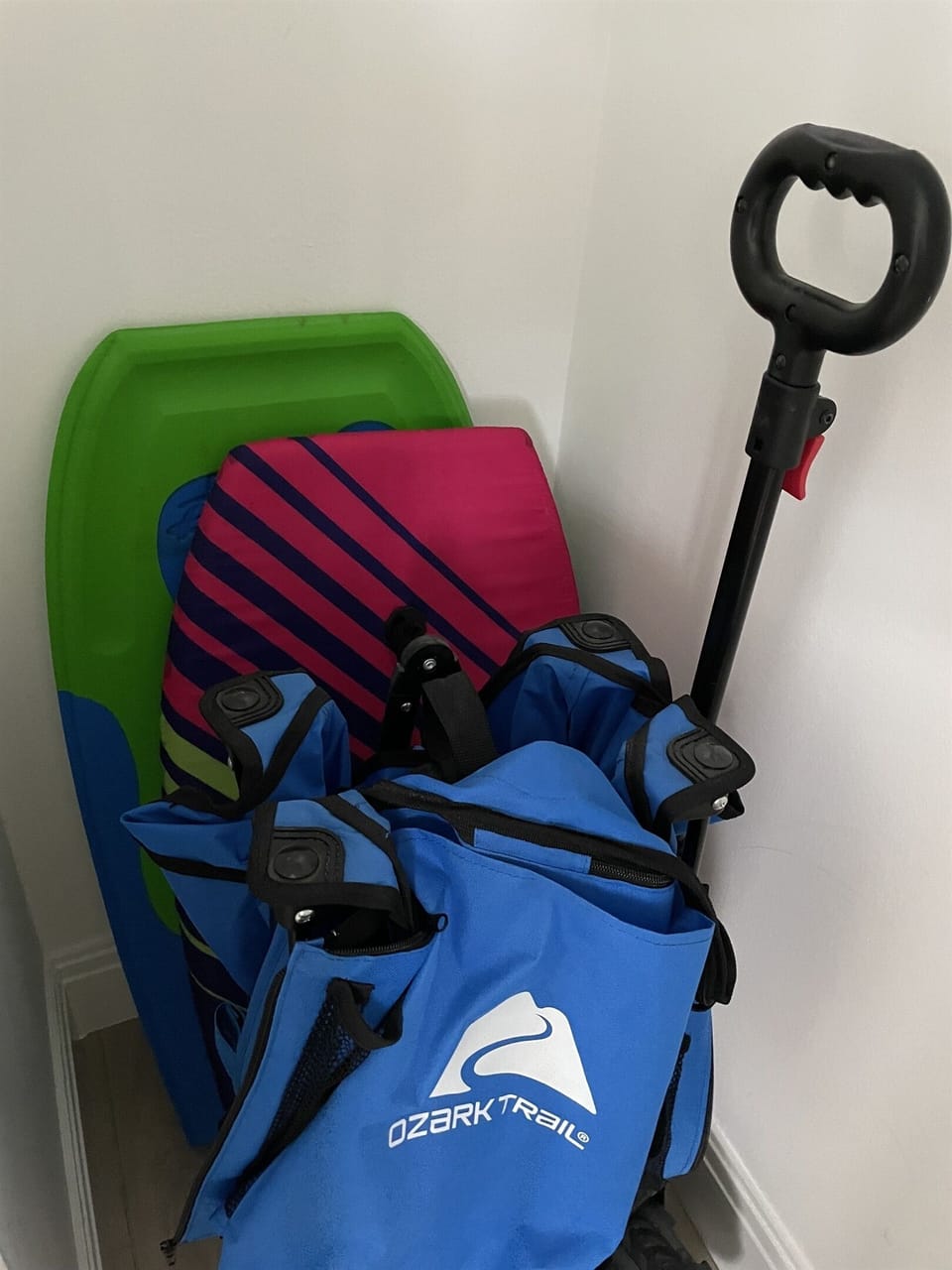 Beach chairs, towels, cart, umbrella, cooler and toys supplied for you