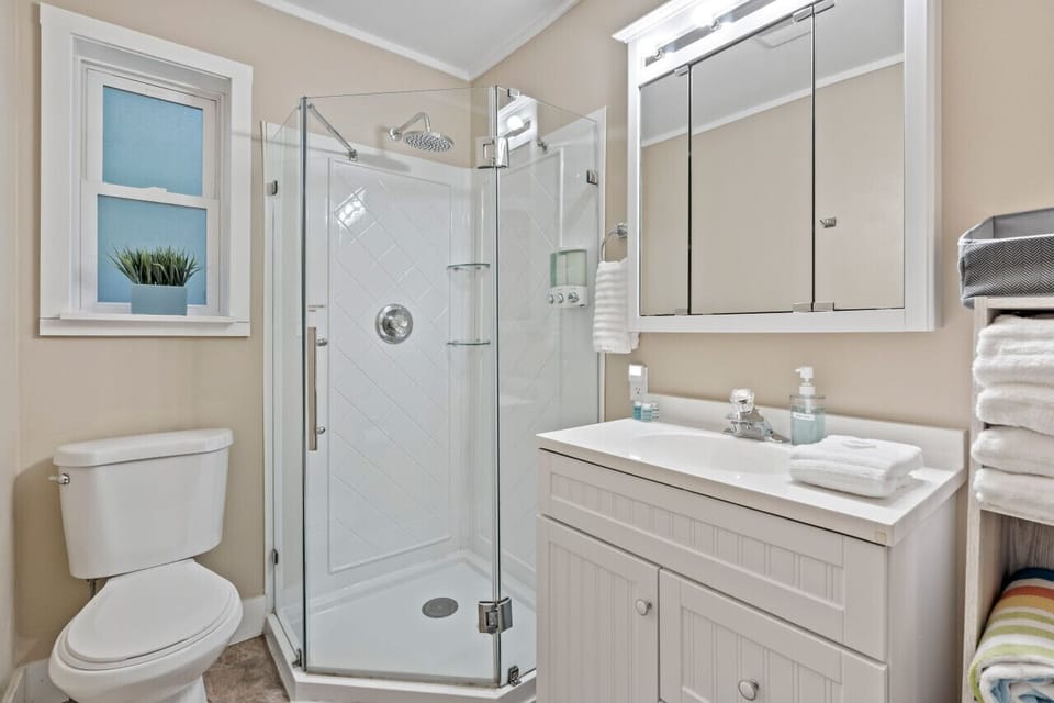Fully stocked bathroom!