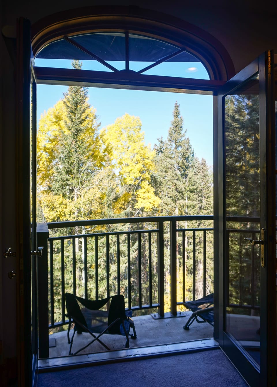 Balcony with forest view