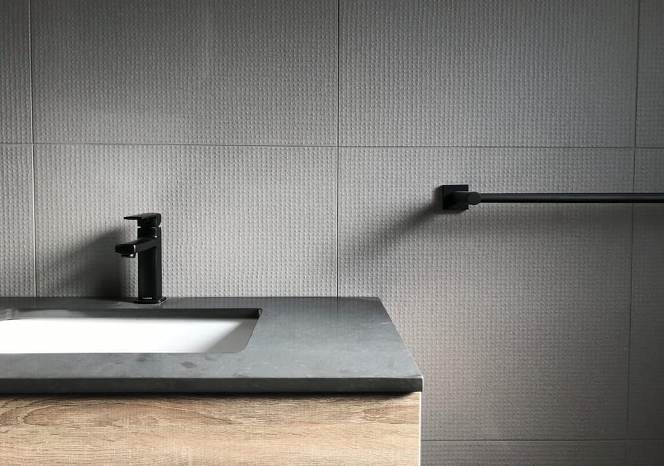 Bathroom with handmade Italian feature tiles