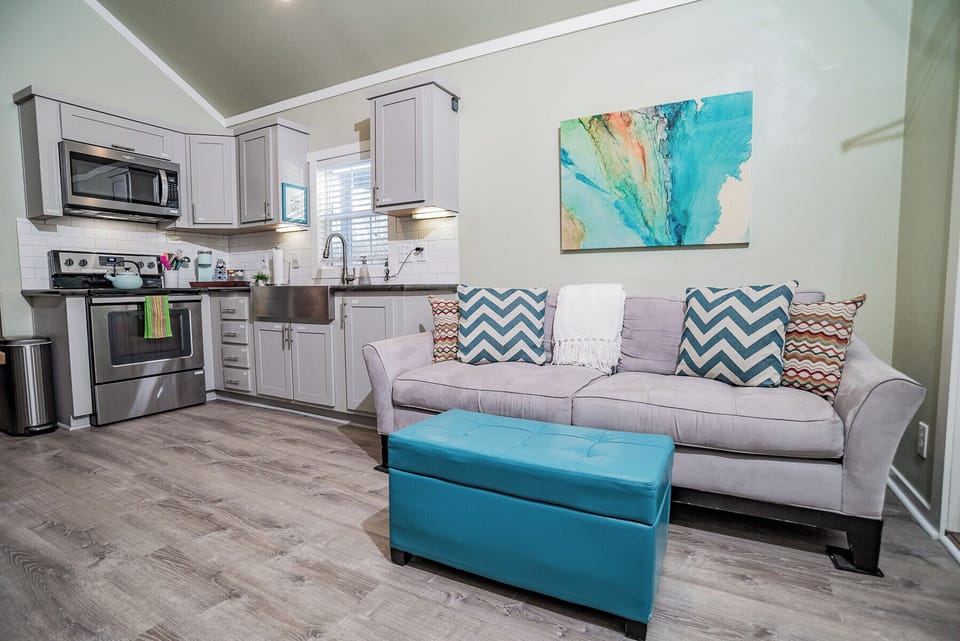 Living area open to kitchen