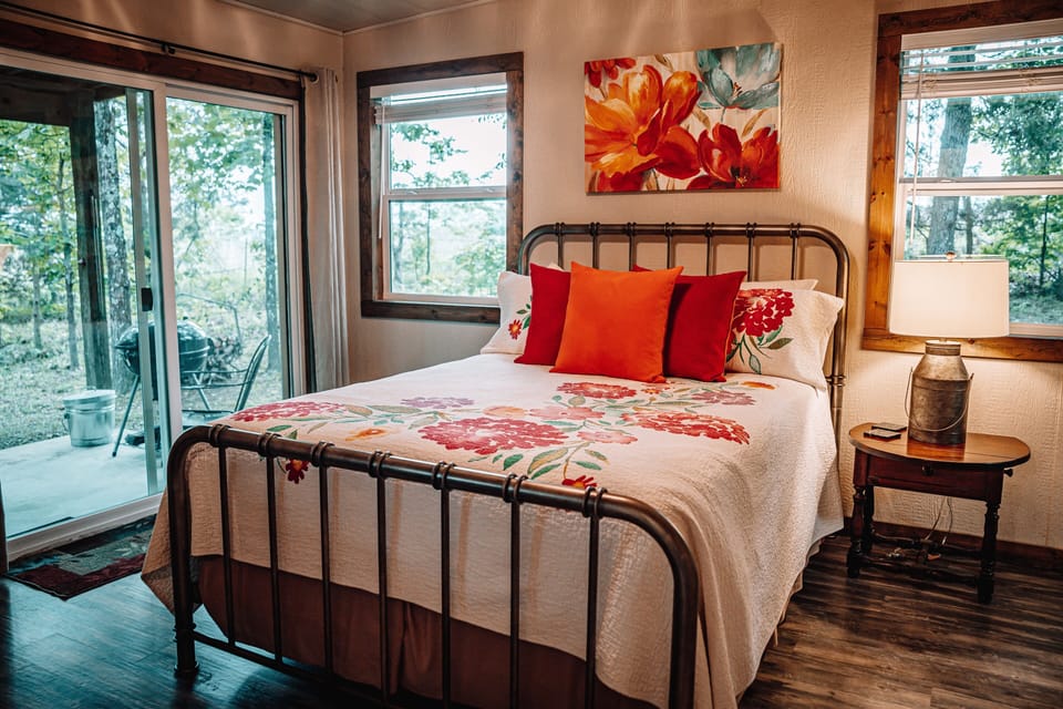 Master bedroom; Queen bed; Walkout to patio; Adjoining bath