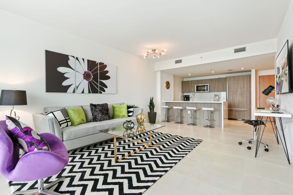 Modern, open-concept floor plan filled w/ ample seating