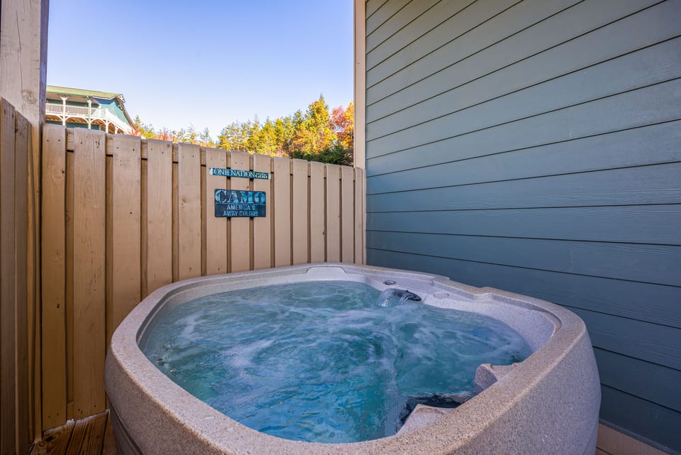 Unwind with a soak in the hot tub while soaking in the view.
