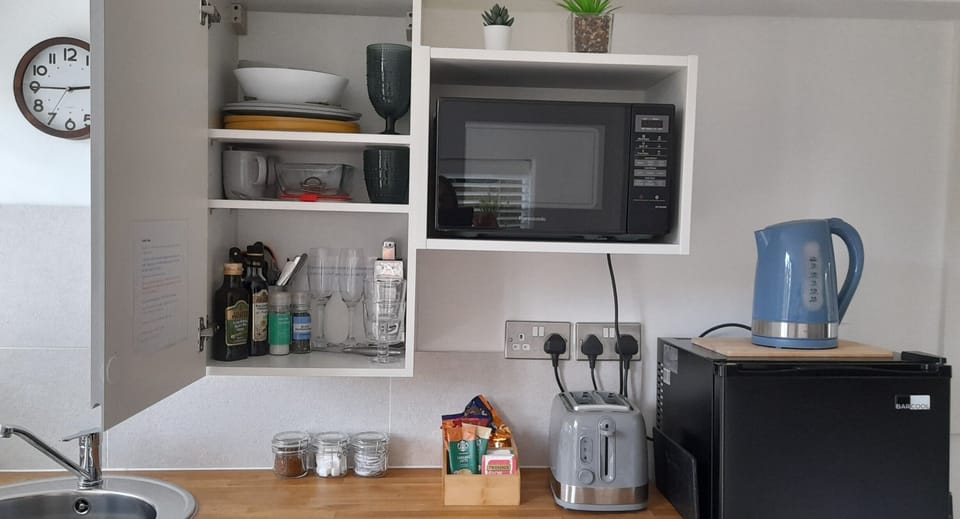 Kitchenette equipped with all crockery, condiments, teas, coffees and treats 