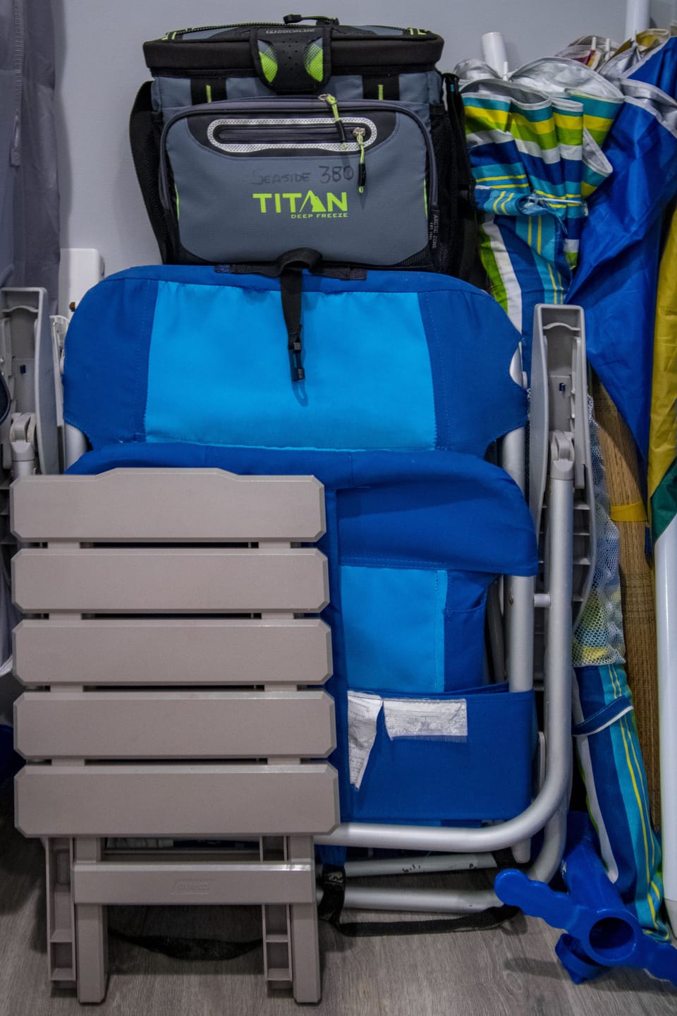 We offer beach chairs, table, cooler and umbrella so you don't have to bring it!