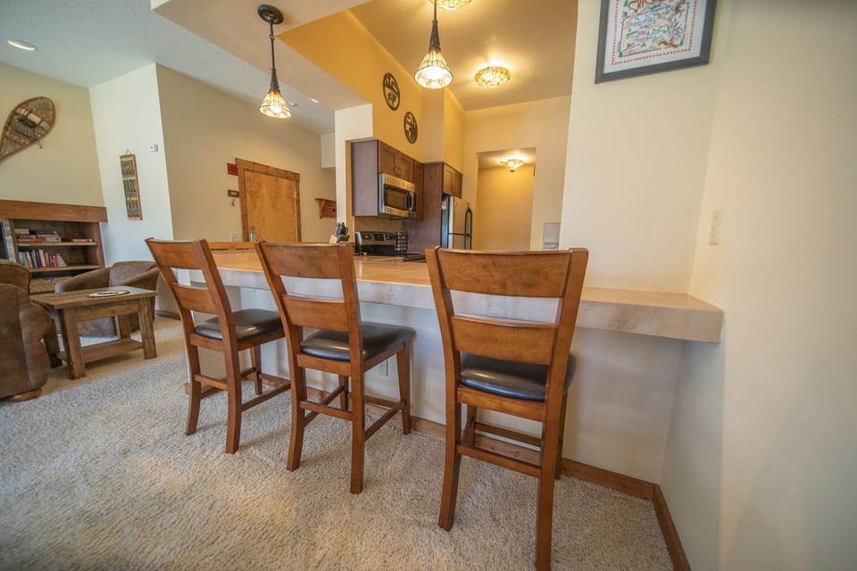 Convenient bar stool seating