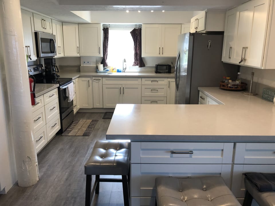 Kitchen downstairs, fully equipped