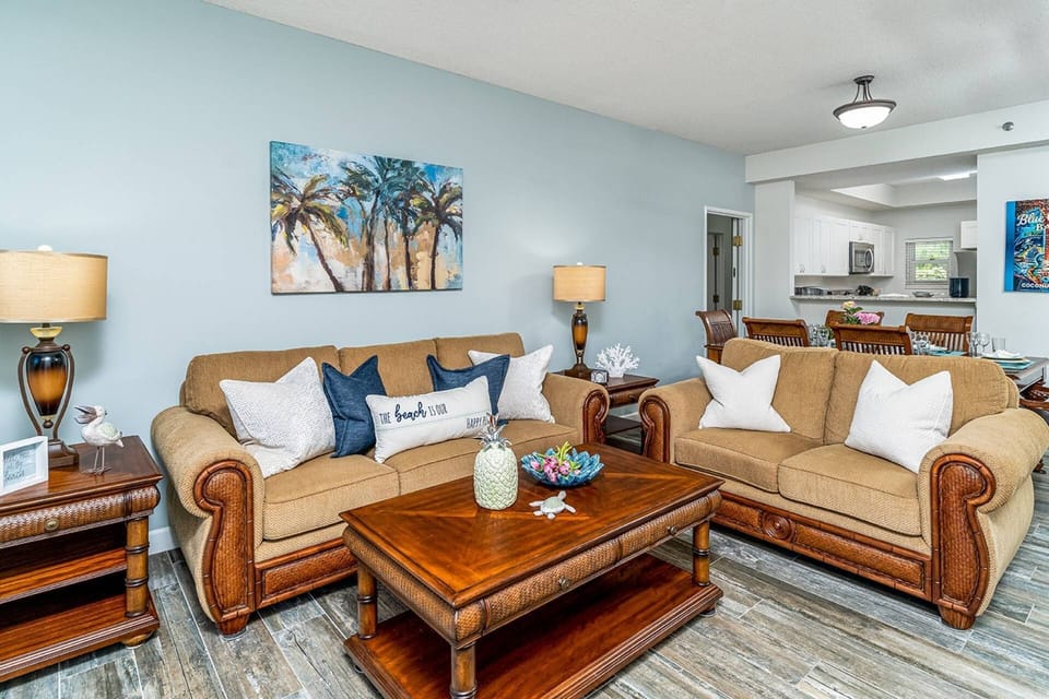 Spacious Living Room with Sofa, Love Seat &  Overstuffed Chair