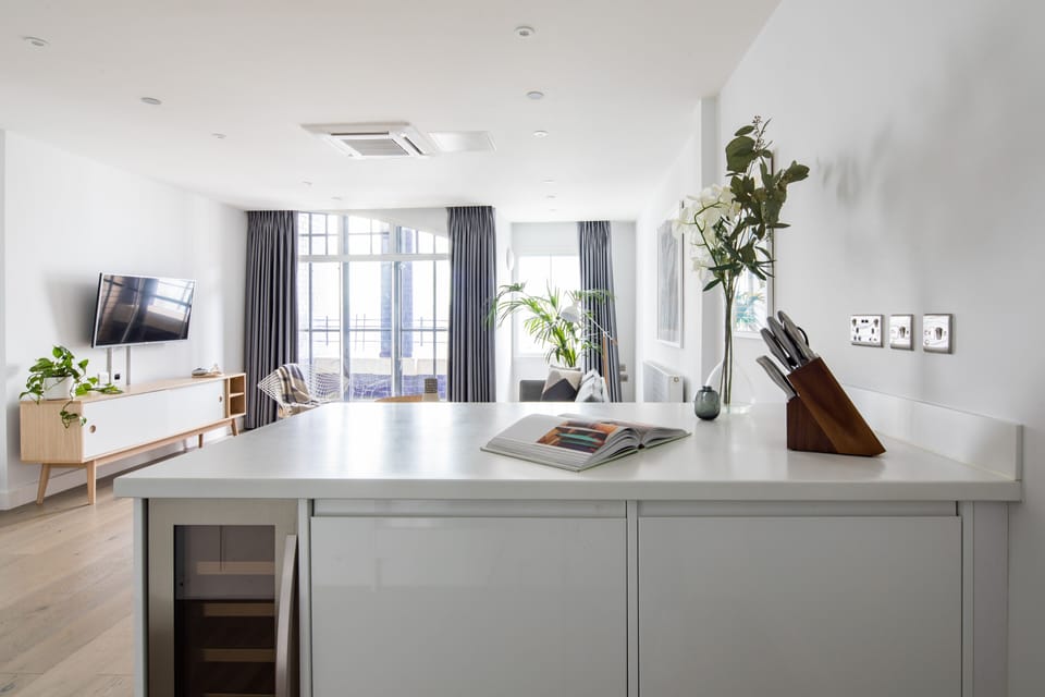 Luxury Suite, 1 Bedroom, Terrace | Private kitchen | Full-size fridge, microwave, oven, stovetop