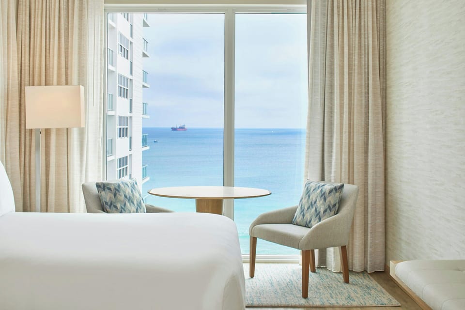 Premium bedding, down comforters, pillowtop beds, in-room safe