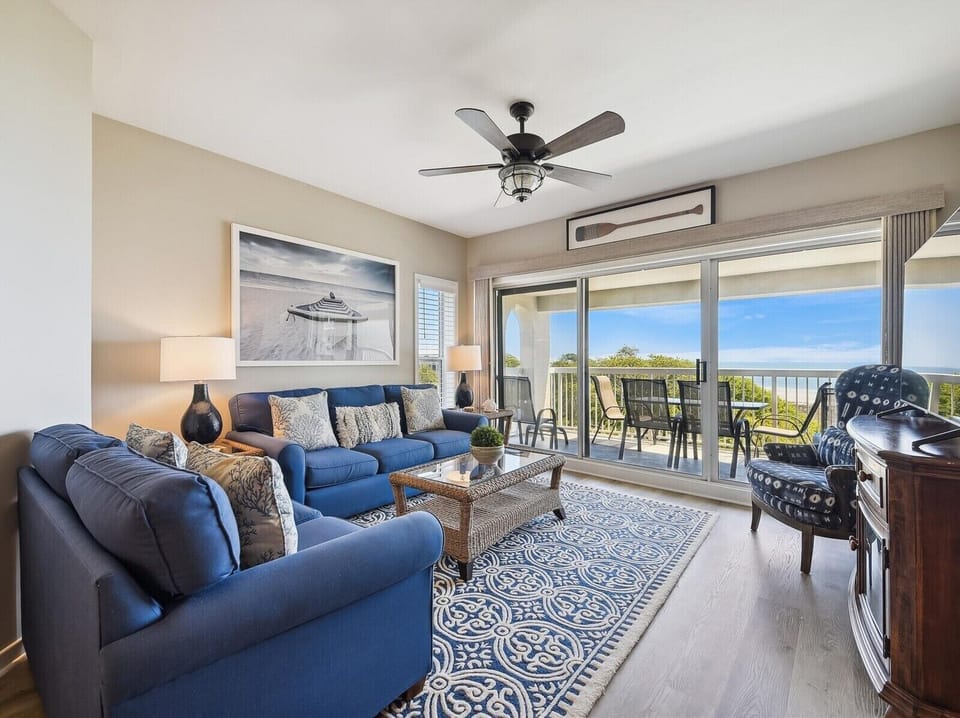 Living Room with Ocean Views at 510 Barrington Court