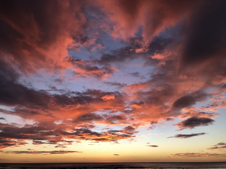 Sunset from Lola’s on Playa Avellanas 12 mins away.