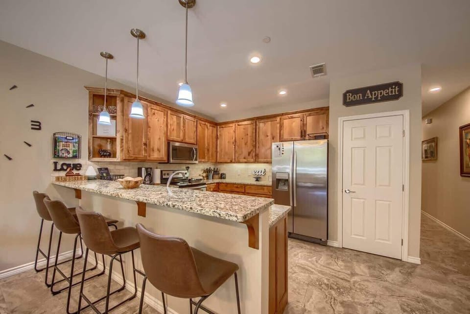 Perfect bar seating for entertaining. 